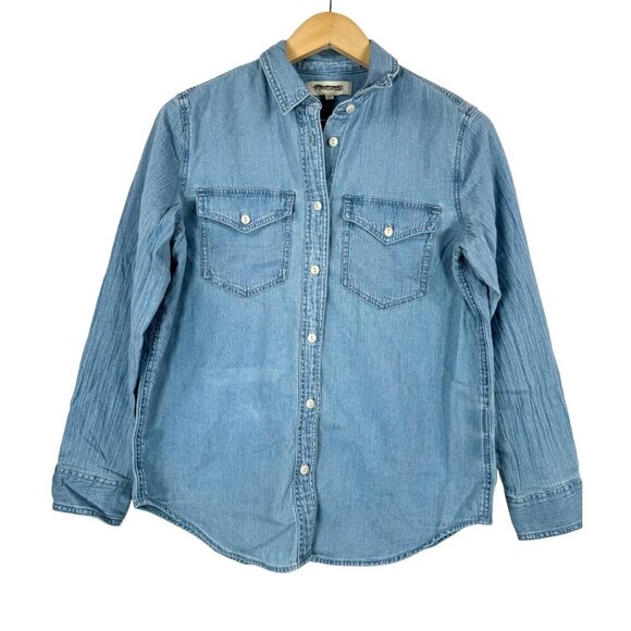Madewell Denim Western Button-Up Shirt in Landrea Wash sz XXS - Picture 2 of 8